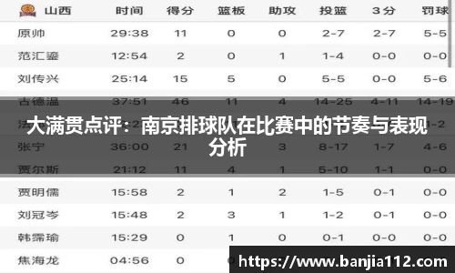 大满贯点评：南京排球队在比赛中的节奏与表现分析