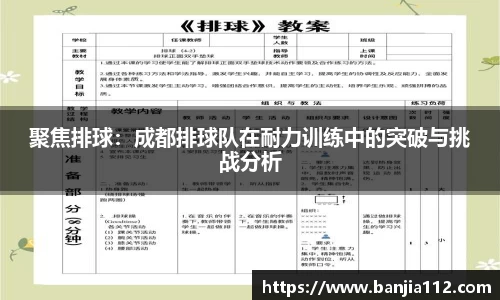 聚焦排球：成都排球队在耐力训练中的突破与挑战分析