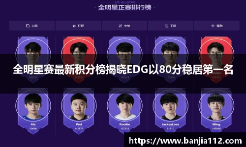 全明星赛最新积分榜揭晓EDG以80分稳居第一名